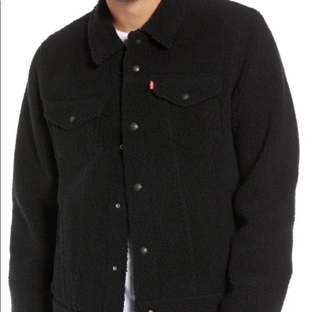 Levi's Sherpa trucker jacket, black size Large